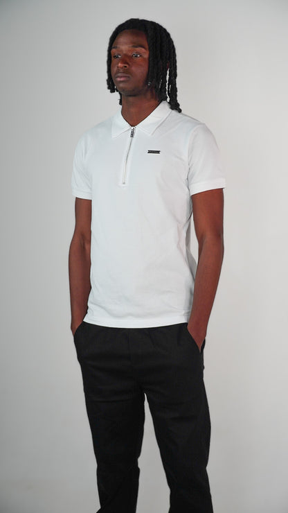 DYN poloshirt white